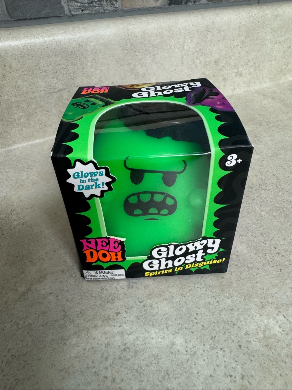 NWT Authentic Needoh Glowy Ghost Glow-in-the-Dark Green Kids Toy